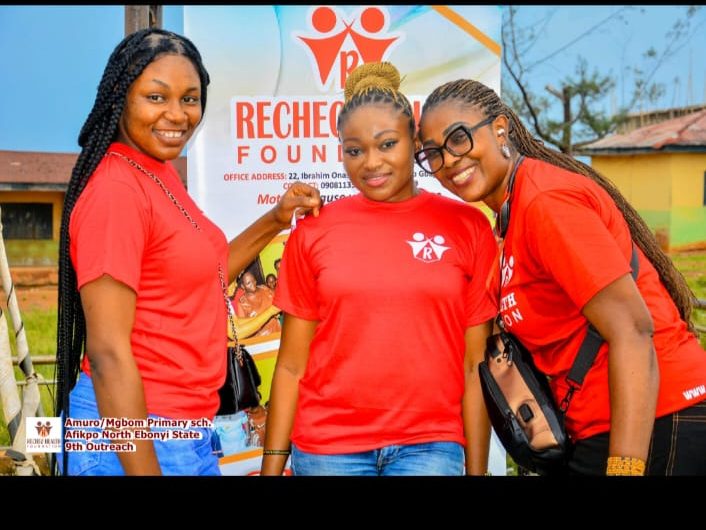 Our Chairperson in group pictures with some of our Volunteers.